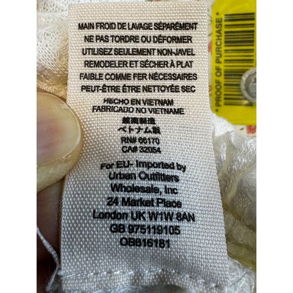 NWT FREE PEOPLE Boulevard Textured Ruffle Top White, Sz XS - Picture 11 of 11